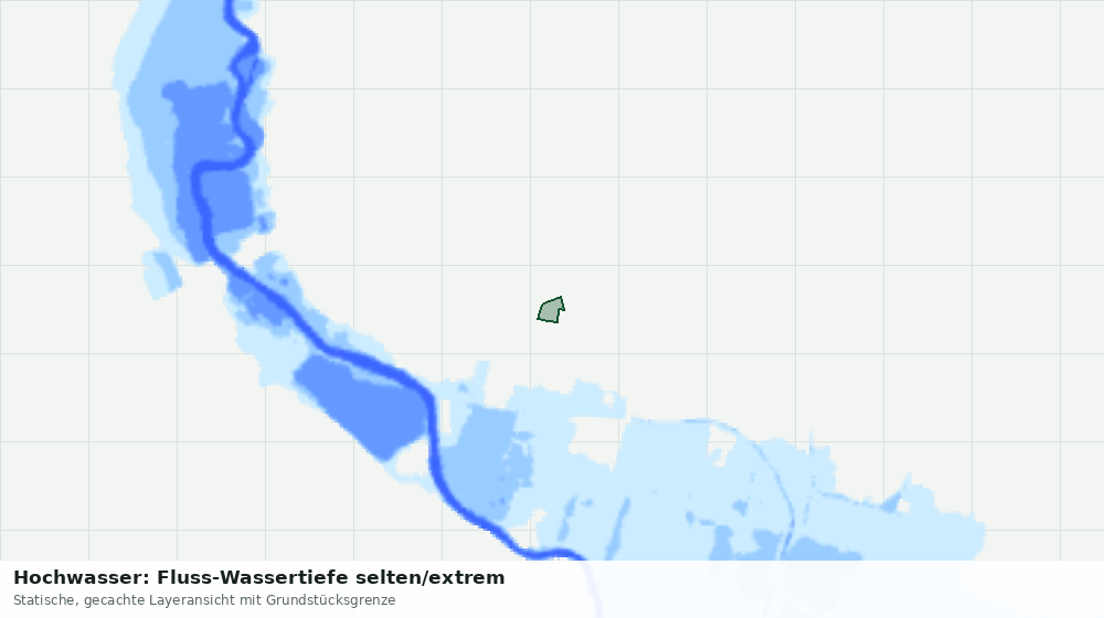 Statische Kartenansicht: Hochwasser: Fluss-Wassertiefe selten/extrem