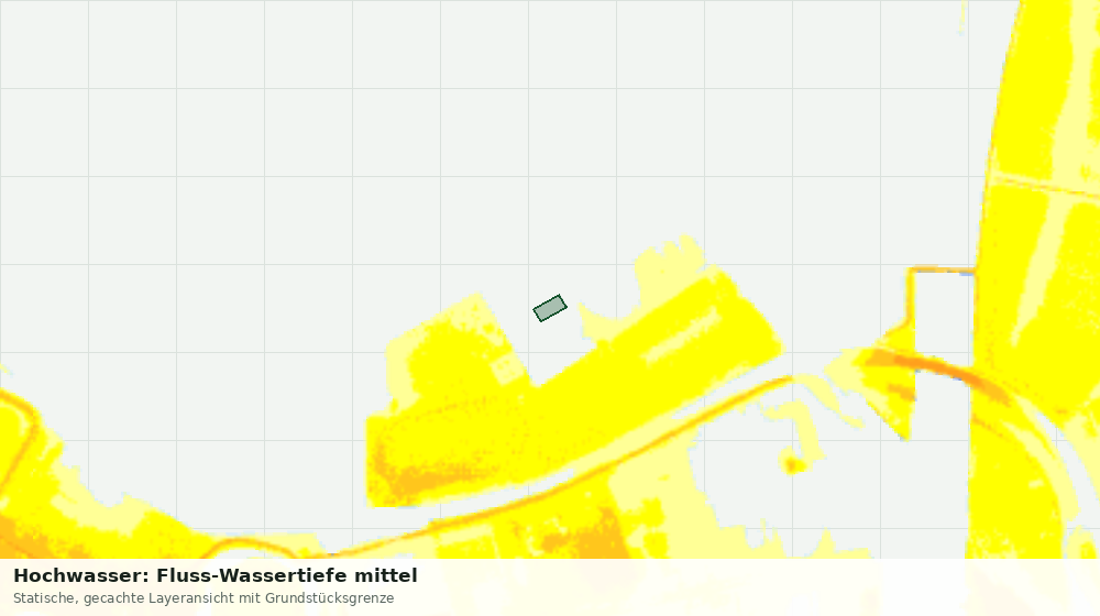 Statische Kartenansicht: Hochwasser: Fluss-Wassertiefe mittel