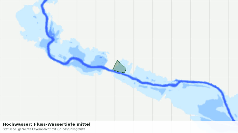 Statische Kartenansicht: Hochwasser: Fluss-Wassertiefe mittel