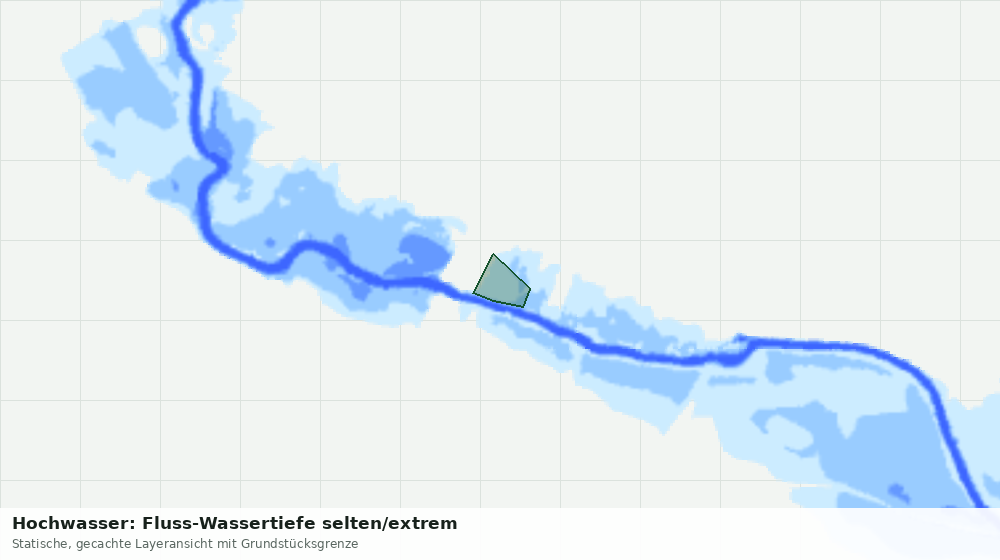 Statische Kartenansicht: Hochwasser: Fluss-Wassertiefe selten/extrem