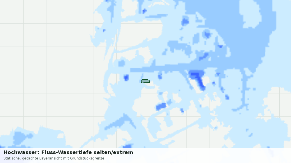 Statische Kartenansicht: Hochwasser: Fluss-Wassertiefe selten/extrem