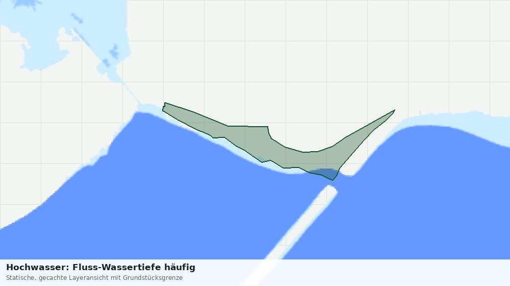 Statische Kartenansicht: Hochwasser: Fluss-Wassertiefe häufig