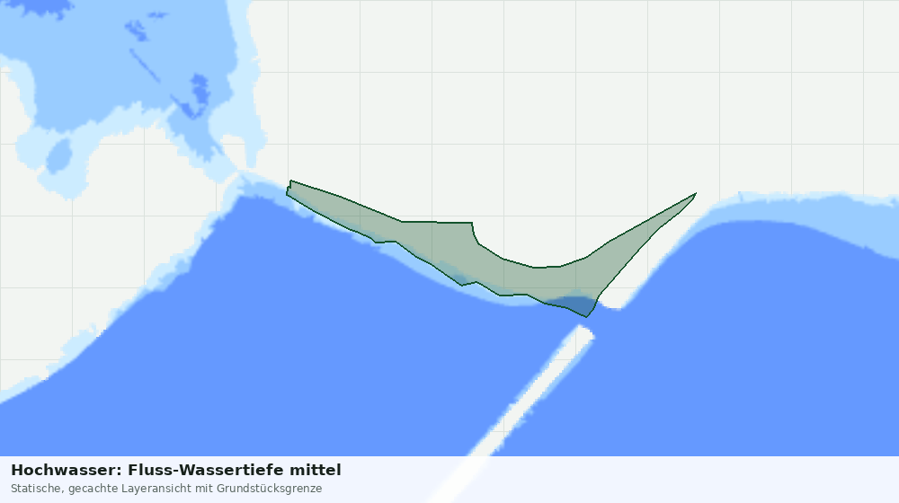Statische Kartenansicht: Hochwasser: Fluss-Wassertiefe mittel