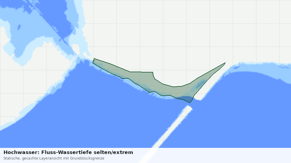 Statische Kartenansicht: Hochwasser: Fluss-Wassertiefe selten/extrem
