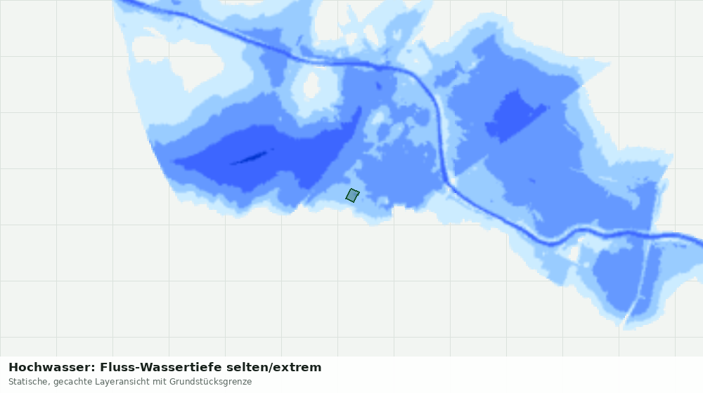 Statische Kartenansicht: Hochwasser: Fluss-Wassertiefe selten/extrem