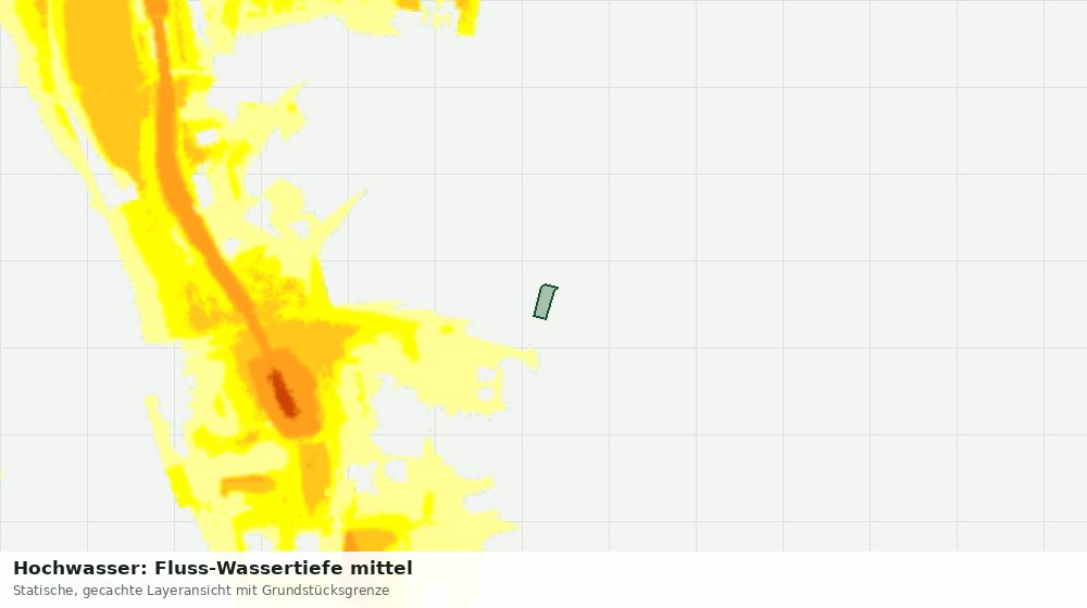 Statische Kartenansicht: Hochwasser: Fluss-Wassertiefe mittel