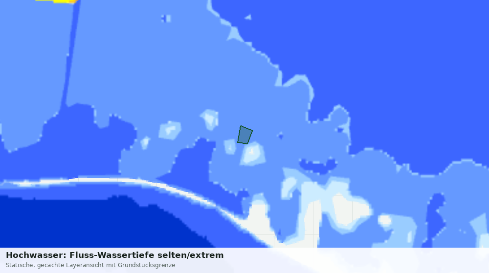 Statische Kartenansicht: Hochwasser: Fluss-Wassertiefe selten/extrem