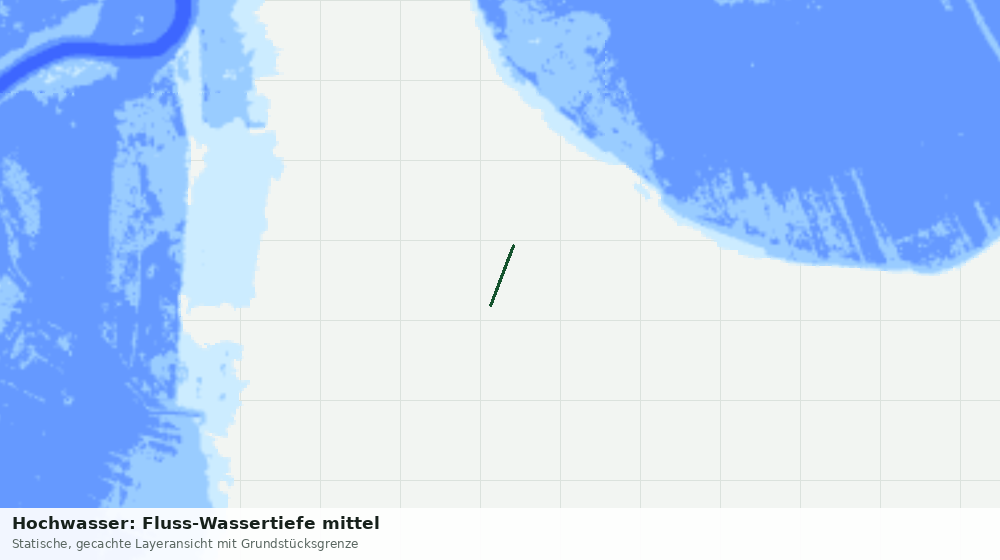 Statische Kartenansicht: Hochwasser: Fluss-Wassertiefe mittel