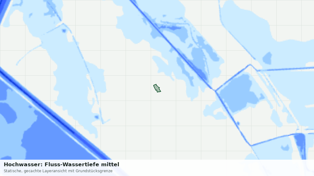 Statische Kartenansicht: Hochwasser: Fluss-Wassertiefe mittel