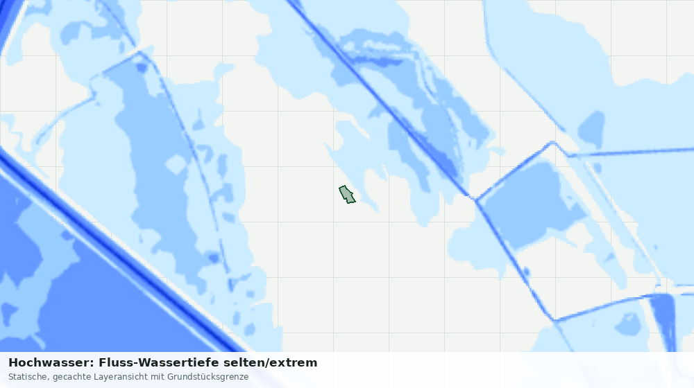 Statische Kartenansicht: Hochwasser: Fluss-Wassertiefe selten/extrem
