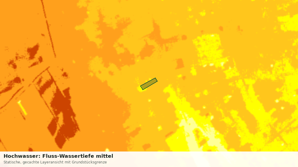 Statische Kartenansicht: Hochwasser: Fluss-Wassertiefe mittel