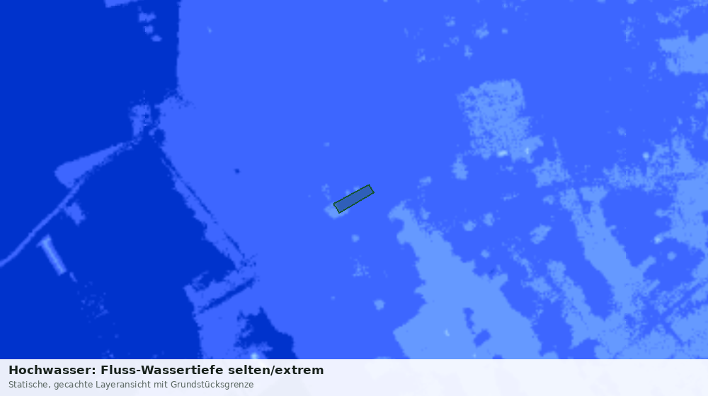 Statische Kartenansicht: Hochwasser: Fluss-Wassertiefe selten/extrem