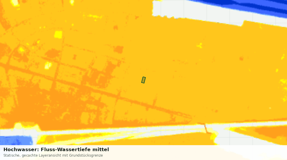 Statische Kartenansicht: Hochwasser: Fluss-Wassertiefe mittel