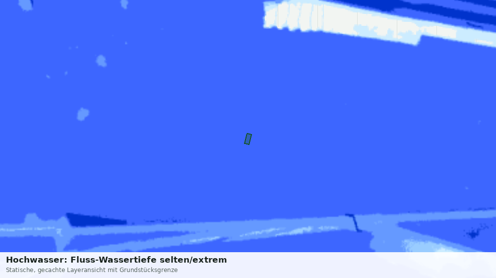 Statische Kartenansicht: Hochwasser: Fluss-Wassertiefe selten/extrem