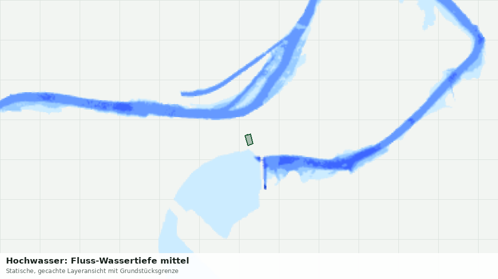 Statische Kartenansicht: Hochwasser: Fluss-Wassertiefe mittel