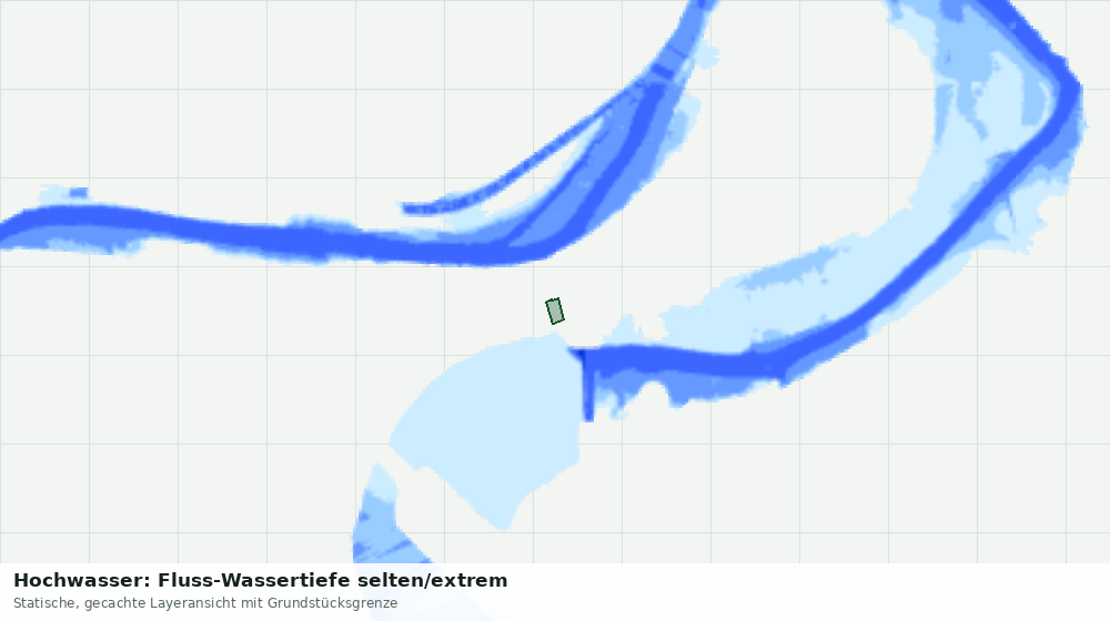 Statische Kartenansicht: Hochwasser: Fluss-Wassertiefe selten/extrem
