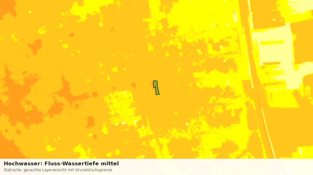 Statische Kartenansicht: Hochwasser: Fluss-Wassertiefe mittel