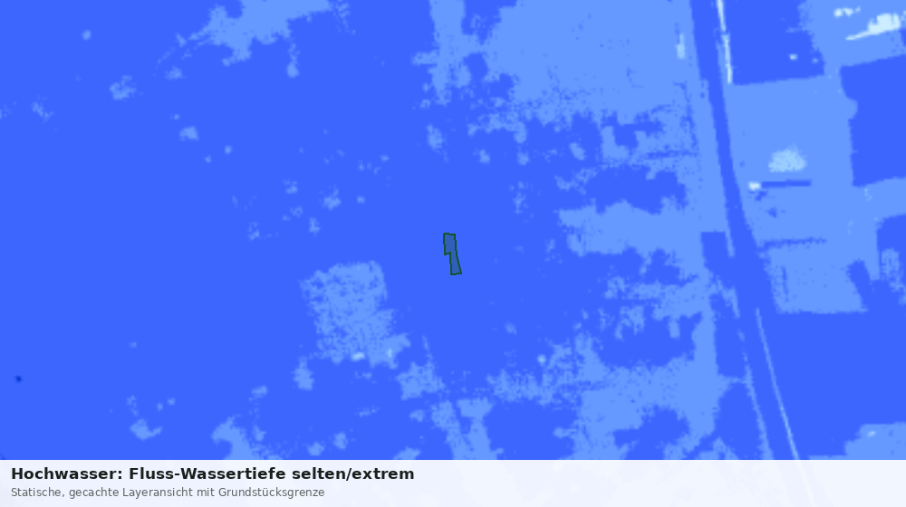 Statische Kartenansicht: Hochwasser: Fluss-Wassertiefe selten/extrem