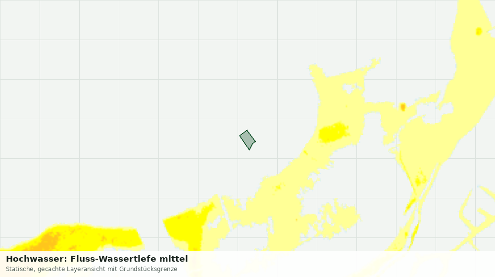 Statische Kartenansicht: Hochwasser: Fluss-Wassertiefe mittel
