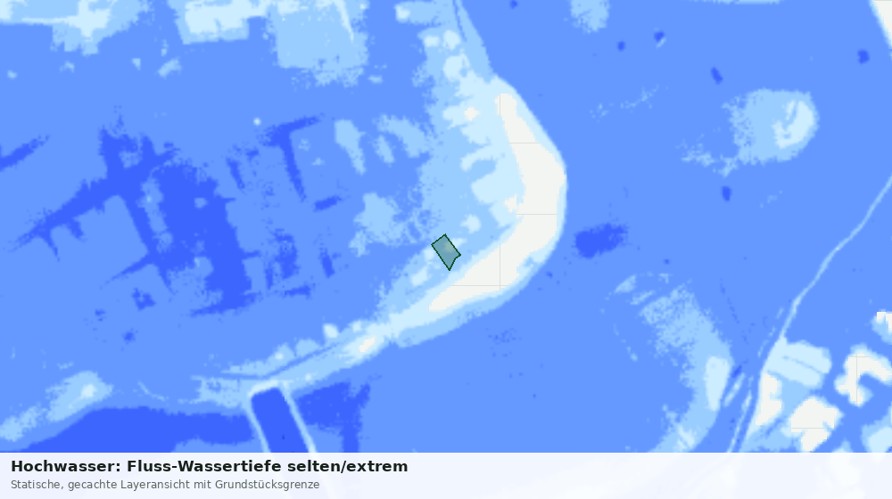 Statische Kartenansicht: Hochwasser: Fluss-Wassertiefe selten/extrem