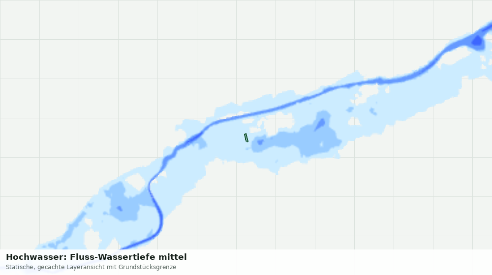 Statische Kartenansicht: Hochwasser: Fluss-Wassertiefe mittel