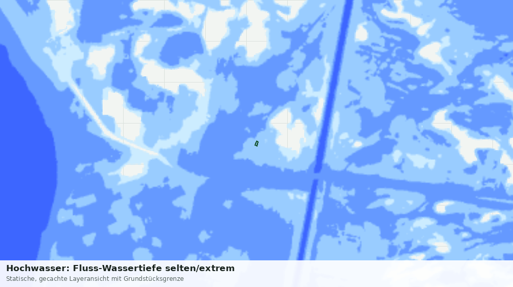 Statische Kartenansicht: Hochwasser: Fluss-Wassertiefe selten/extrem