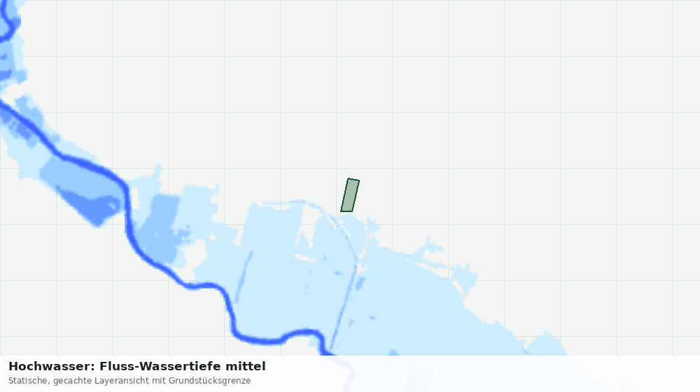 Statische Kartenansicht: Hochwasser: Fluss-Wassertiefe mittel