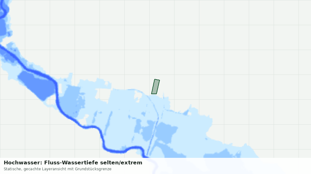 Statische Kartenansicht: Hochwasser: Fluss-Wassertiefe selten/extrem