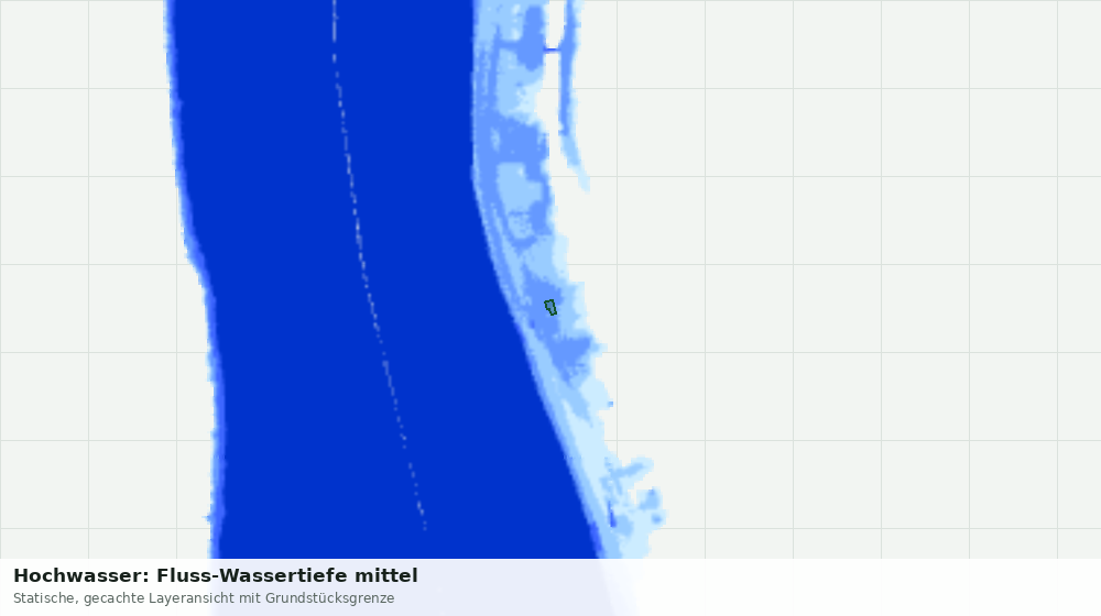 Statische Kartenansicht: Hochwasser: Fluss-Wassertiefe mittel