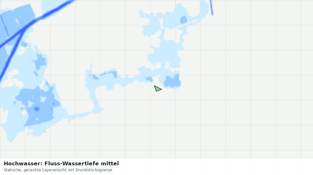 Statische Kartenansicht: Hochwasser: Fluss-Wassertiefe mittel