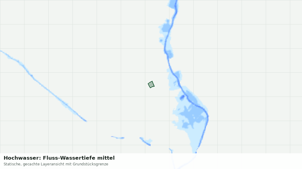 Statische Kartenansicht: Hochwasser: Fluss-Wassertiefe mittel
