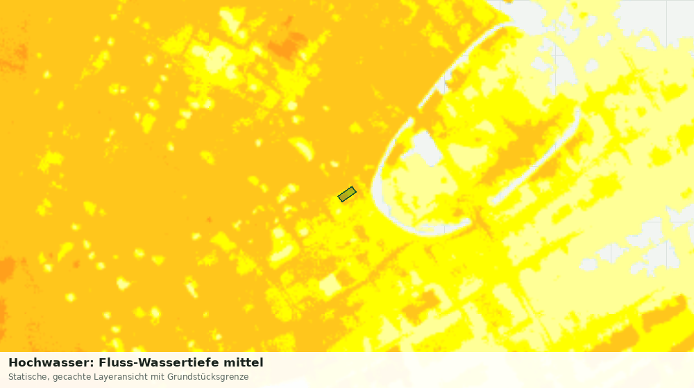 Statische Kartenansicht: Hochwasser: Fluss-Wassertiefe mittel