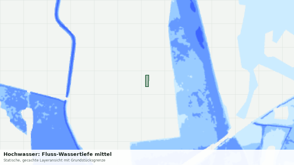 Statische Kartenansicht: Hochwasser: Fluss-Wassertiefe mittel