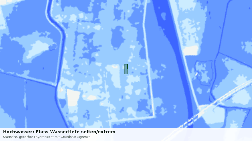 Statische Kartenansicht: Hochwasser: Fluss-Wassertiefe selten/extrem