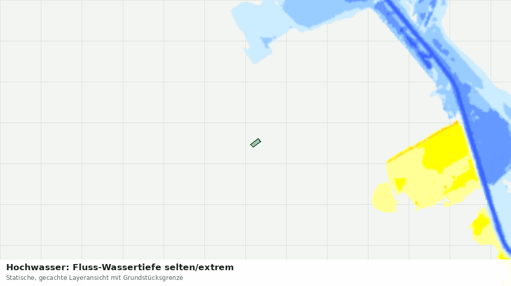 Statische Kartenansicht: Hochwasser: Fluss-Wassertiefe selten/extrem