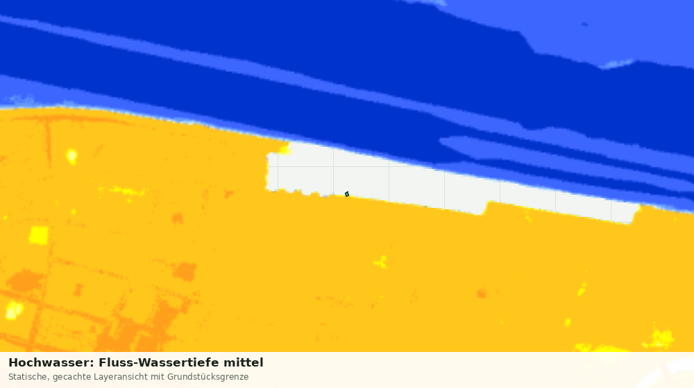 Statische Kartenansicht: Hochwasser: Fluss-Wassertiefe mittel