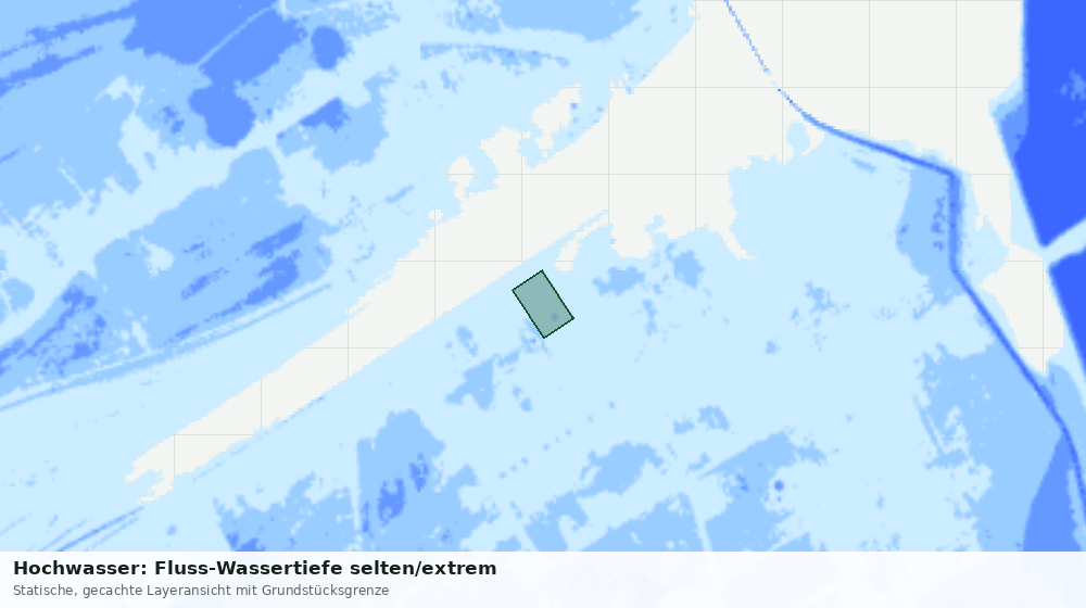 Statische Kartenansicht: Hochwasser: Fluss-Wassertiefe selten/extrem