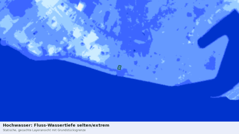 Statische Kartenansicht: Hochwasser: Fluss-Wassertiefe selten/extrem
