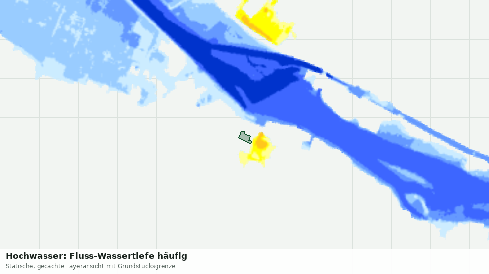 Statische Kartenansicht: Hochwasser: Fluss-Wassertiefe häufig
