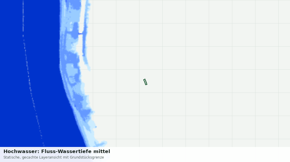 Statische Kartenansicht: Hochwasser: Fluss-Wassertiefe mittel