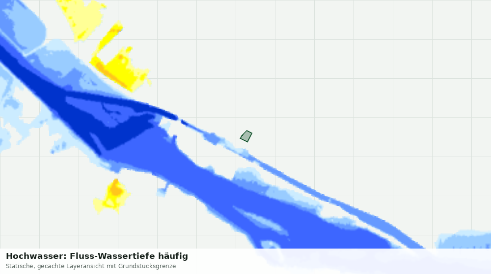 Statische Kartenansicht: Hochwasser: Fluss-Wassertiefe häufig