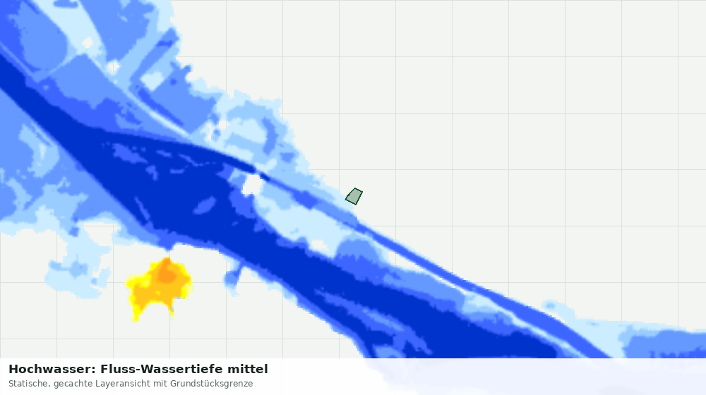 Statische Kartenansicht: Hochwasser: Fluss-Wassertiefe mittel