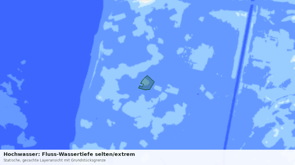 Statische Kartenansicht: Hochwasser: Fluss-Wassertiefe selten/extrem