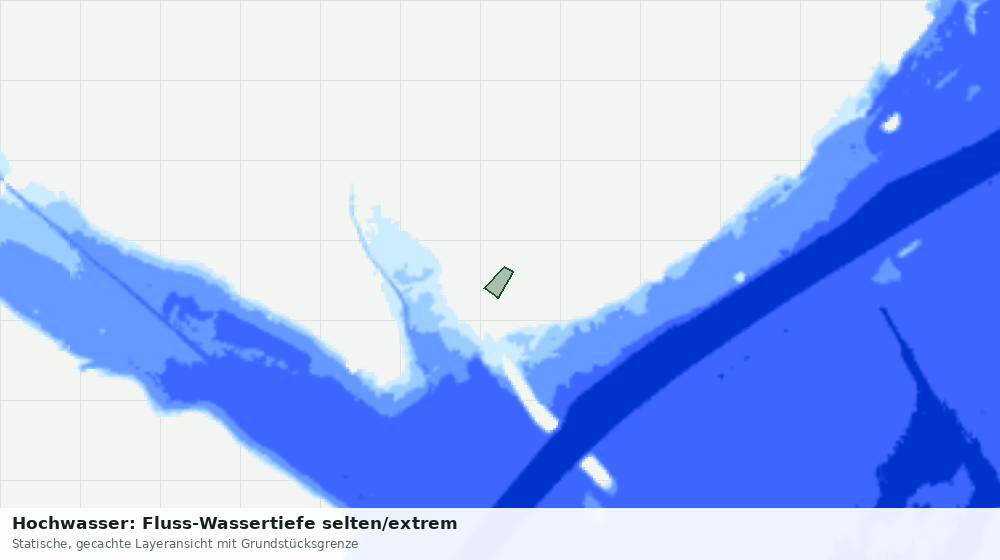 Statische Kartenansicht: Hochwasser: Fluss-Wassertiefe selten/extrem
