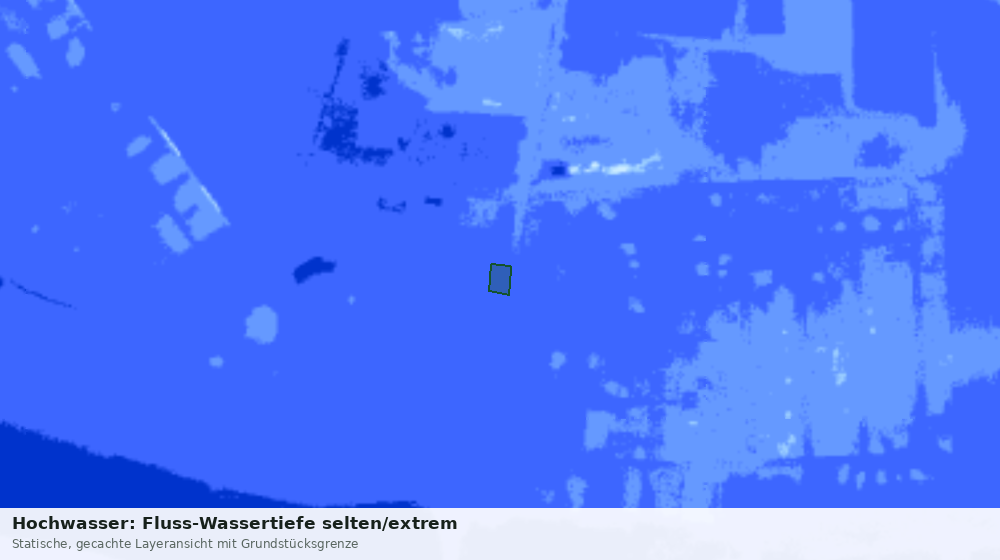 Statische Kartenansicht: Hochwasser: Fluss-Wassertiefe selten/extrem