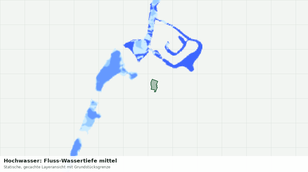 Statische Kartenansicht: Hochwasser: Fluss-Wassertiefe mittel