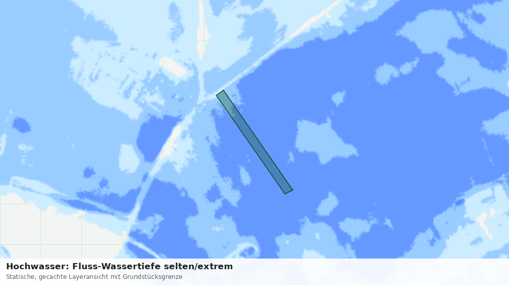Statische Kartenansicht: Hochwasser: Fluss-Wassertiefe selten/extrem