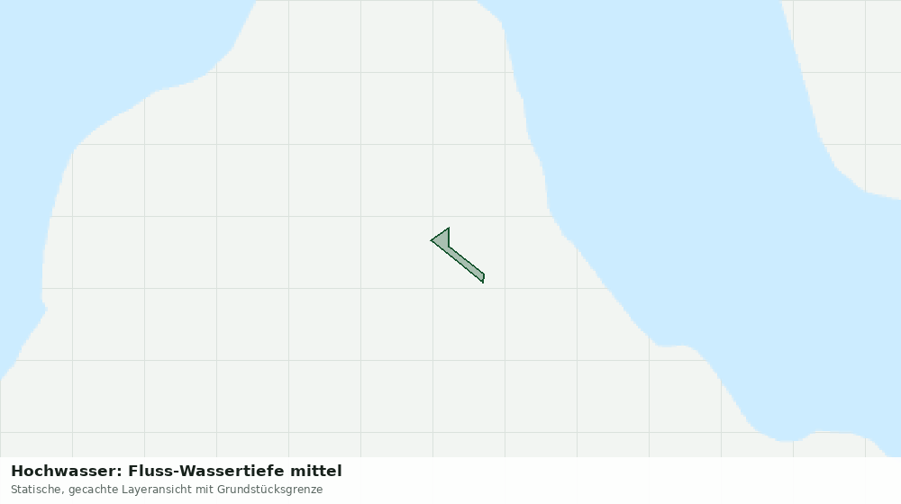Statische Kartenansicht: Hochwasser: Fluss-Wassertiefe mittel