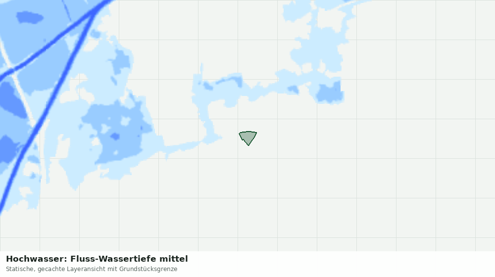 Statische Kartenansicht: Hochwasser: Fluss-Wassertiefe mittel