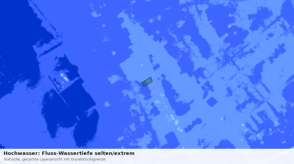 Statische Kartenansicht: Hochwasser: Fluss-Wassertiefe selten/extrem